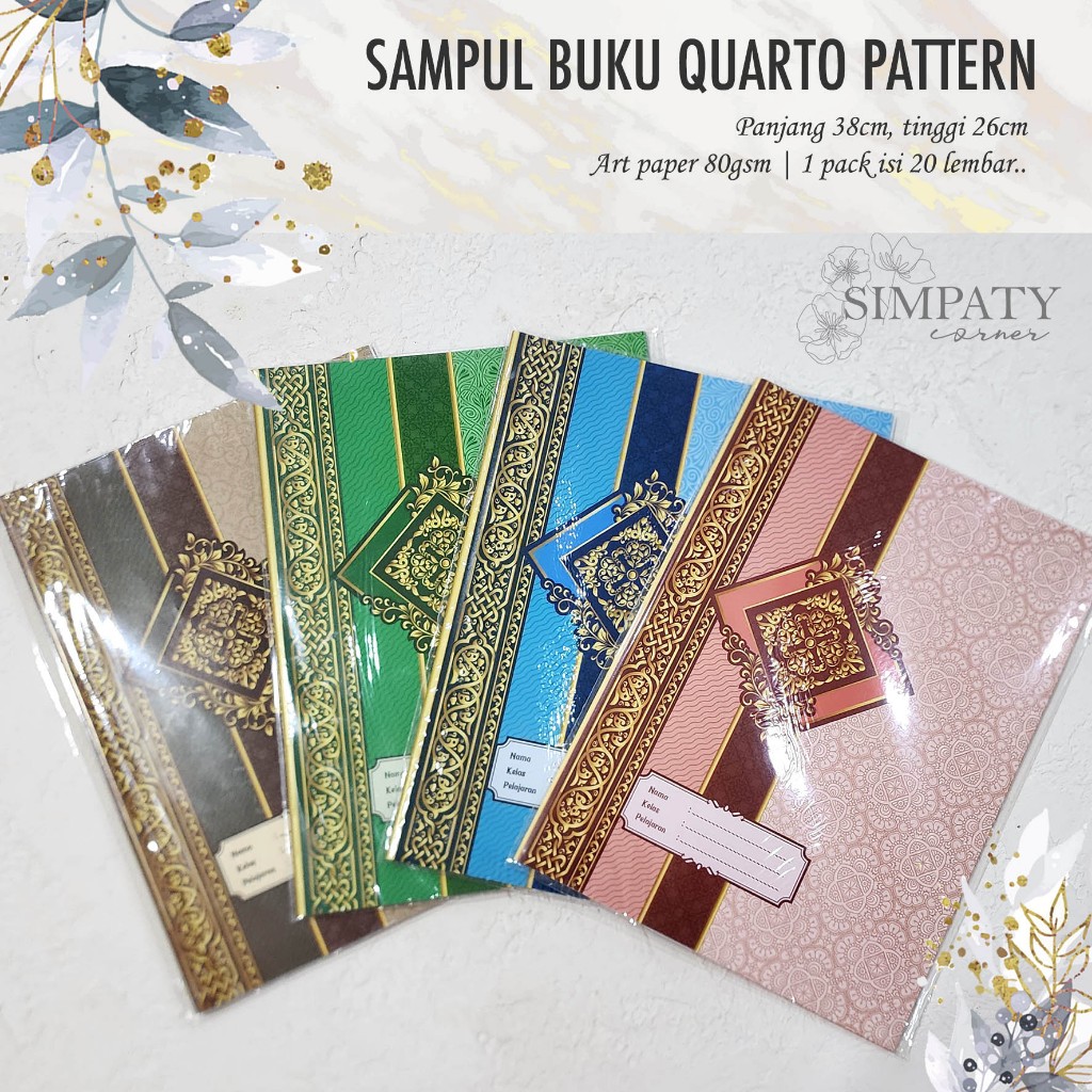 

Sampul Buku Kuarto Pattern Motif Simpaty | Cover Buku | Penutup Buku Sidu