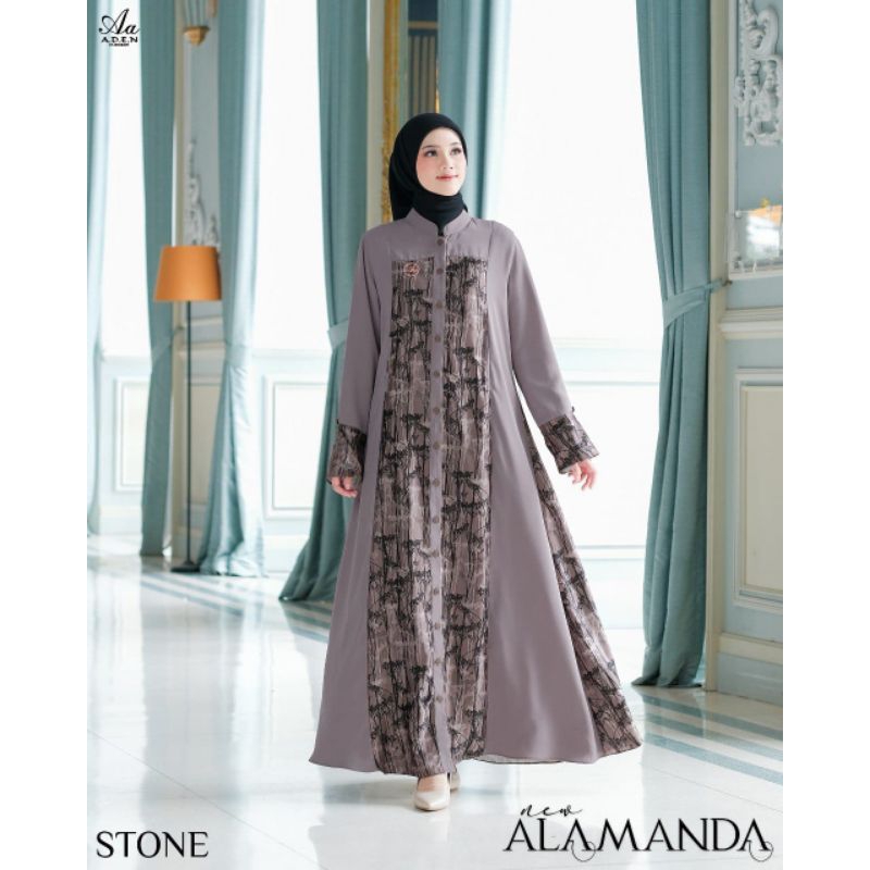NEW ALAMANDA DRESS BY ADEN HIJAB DRES GAMIS SULTAN