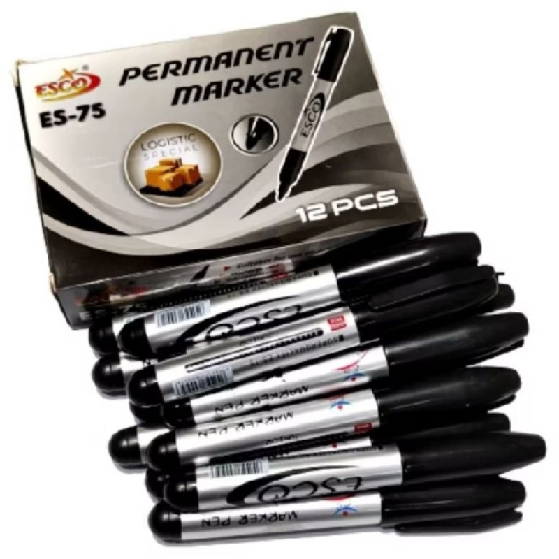 

ESCO spidol permanen ES-75 / perpak isi 12 pcs
