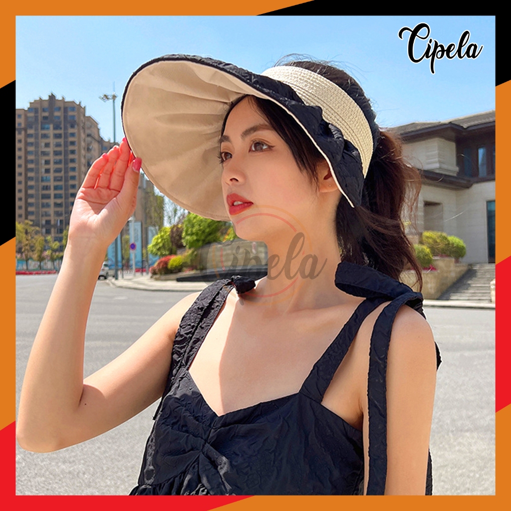 Cipelashop Topi Series C-34 Topi Visor Pantai Korea Musim Panas Outfit Premium