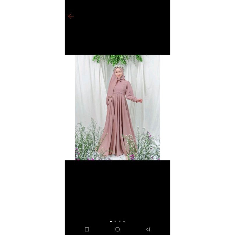 PRELOVED JASMINE DRESS SET PASHMINA BY KAZAMI size S, NEW WITH TAG