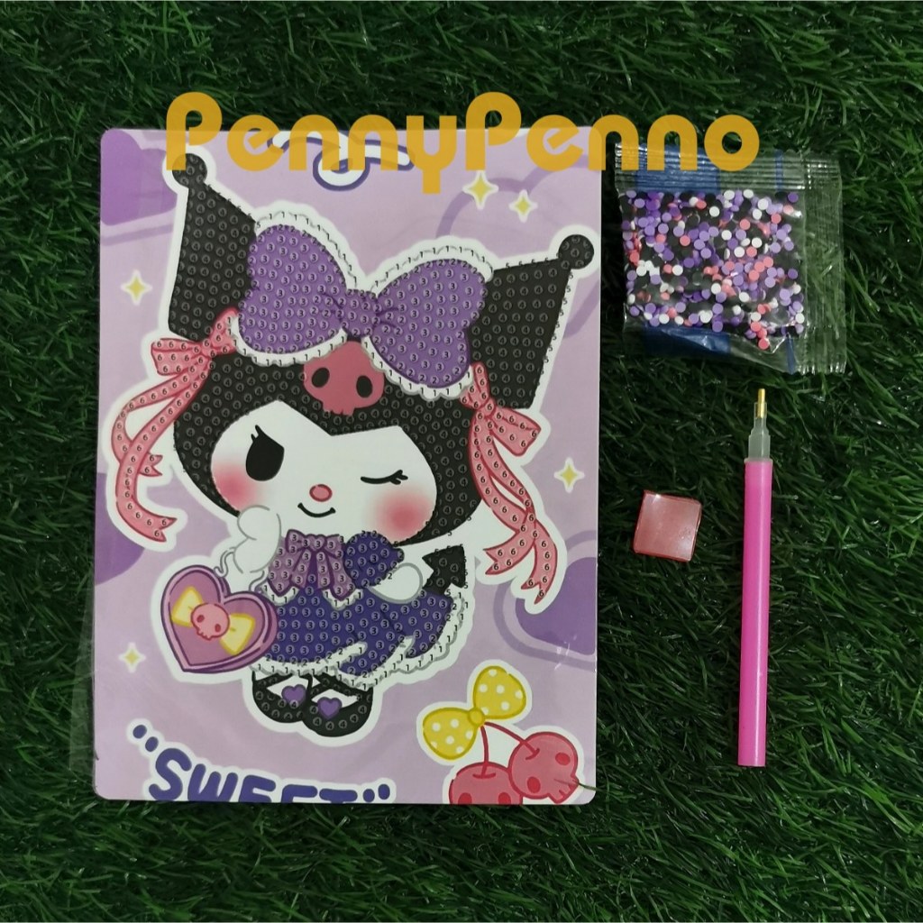 

Mainan Diy Menempel Diamond Stiker Manik Sanrio Kuromi Cinnamoroll Uk. Besar