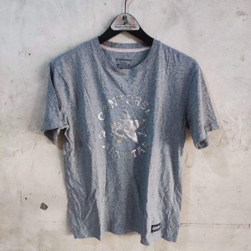 kaos converse all star silver