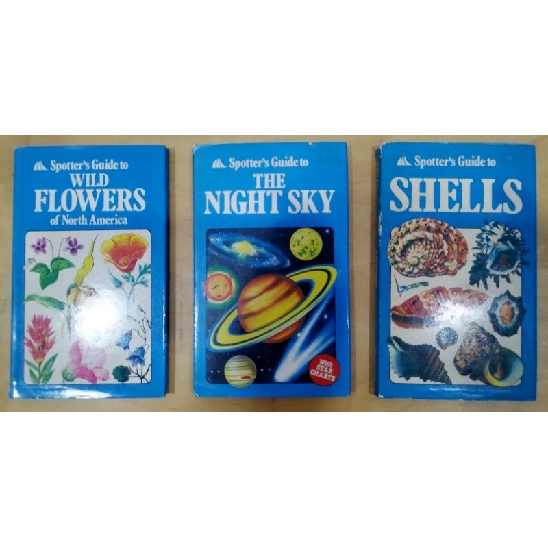 A Spotter's Guide to Shells Wild Flowers Night Sky Buku Petunjuk Hardcover Inggris