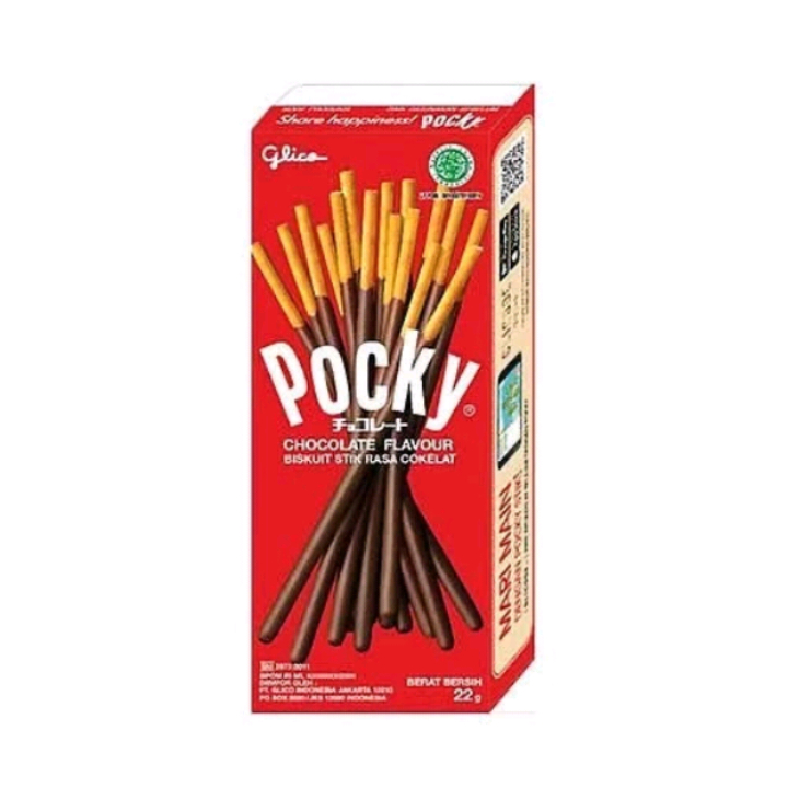 

glico pocky biskuit 22gr box isi 10pcs x 22gr sn chocolate flavour