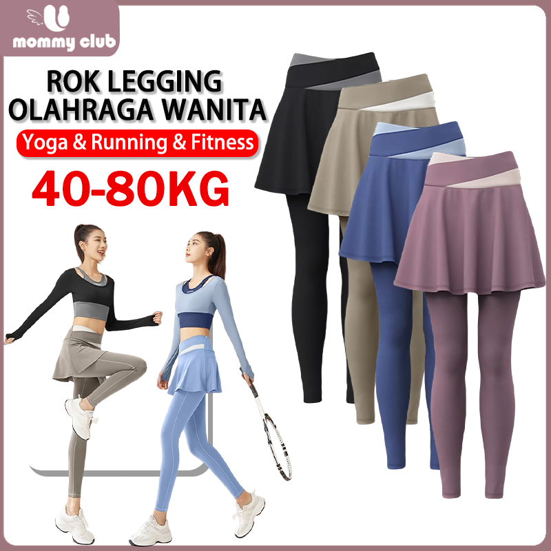 Rok Legging Olahraga Wanita Jumbo High Celana Yoga Legging Panjang Waist Skirt Sport Import C0013G4