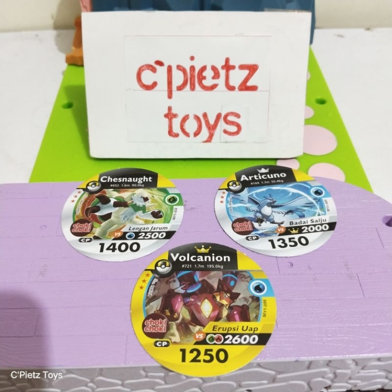 Kartu Tazos Choki Choki Pokemon Medallion - Pokemon Yellow Card Series (Second/Preloved)