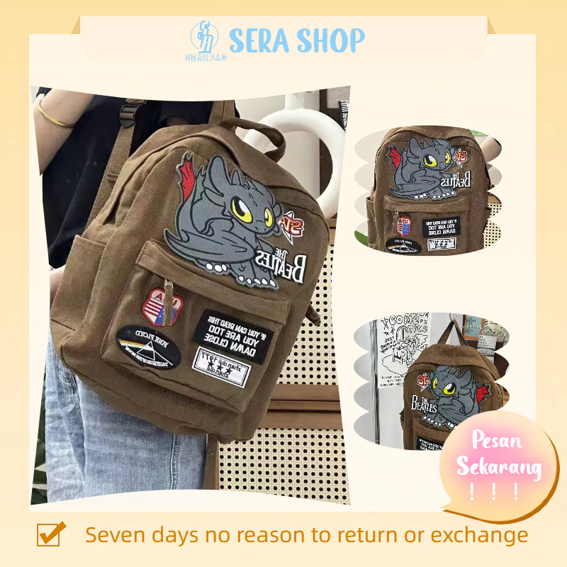 tas ransel Sekolah backpack Kanvas tas ransel wanita import korea fashion Tas Laptop Tahan Air tas s