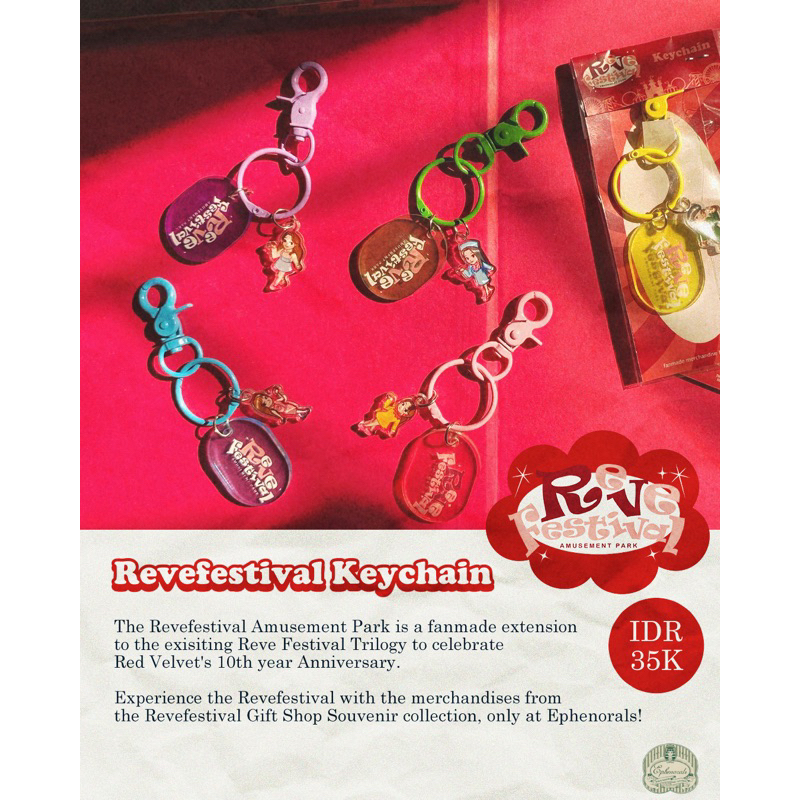 Revefestival keychain red velvet redvelvet reve festival