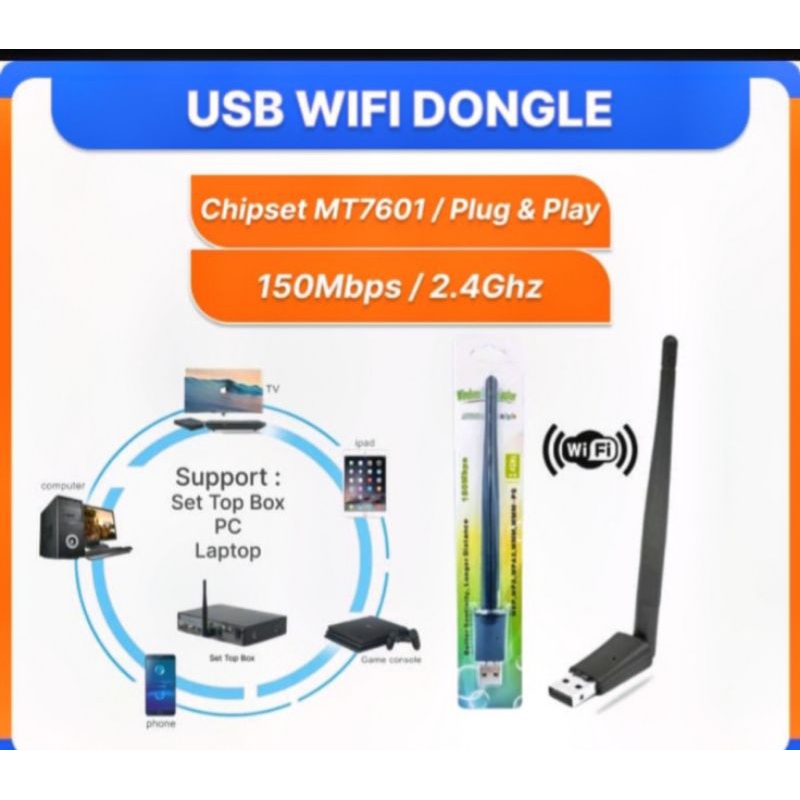 USB WIFI STICK  ADAPTER MT 7601 USB WIFI STB DVB T2 MT 7601 WIFI USB