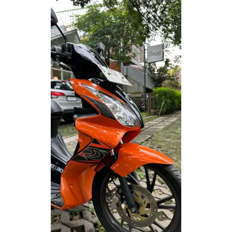 STRIPING TRANSPARAN SKYWAVE 125i BLACK GOLD STICKER SKYWAVE TRANSPARAN CUSTOM