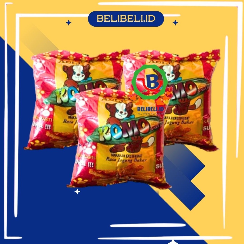 

Snack Chiki ciki jadul zaman dulu Berhadiah Komo 1 Renceng isi 10 Pc