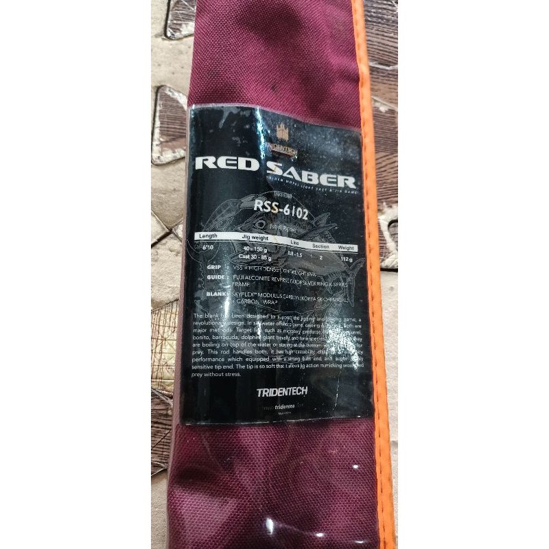 Rod Tridentech Red Saber pe0.8-1.5 spinning