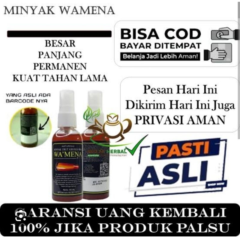 Minyak Wamena Pembesar Mr p pital laki laki Permanen daun tiga jari herbal cowo alamii dari dedaunNa