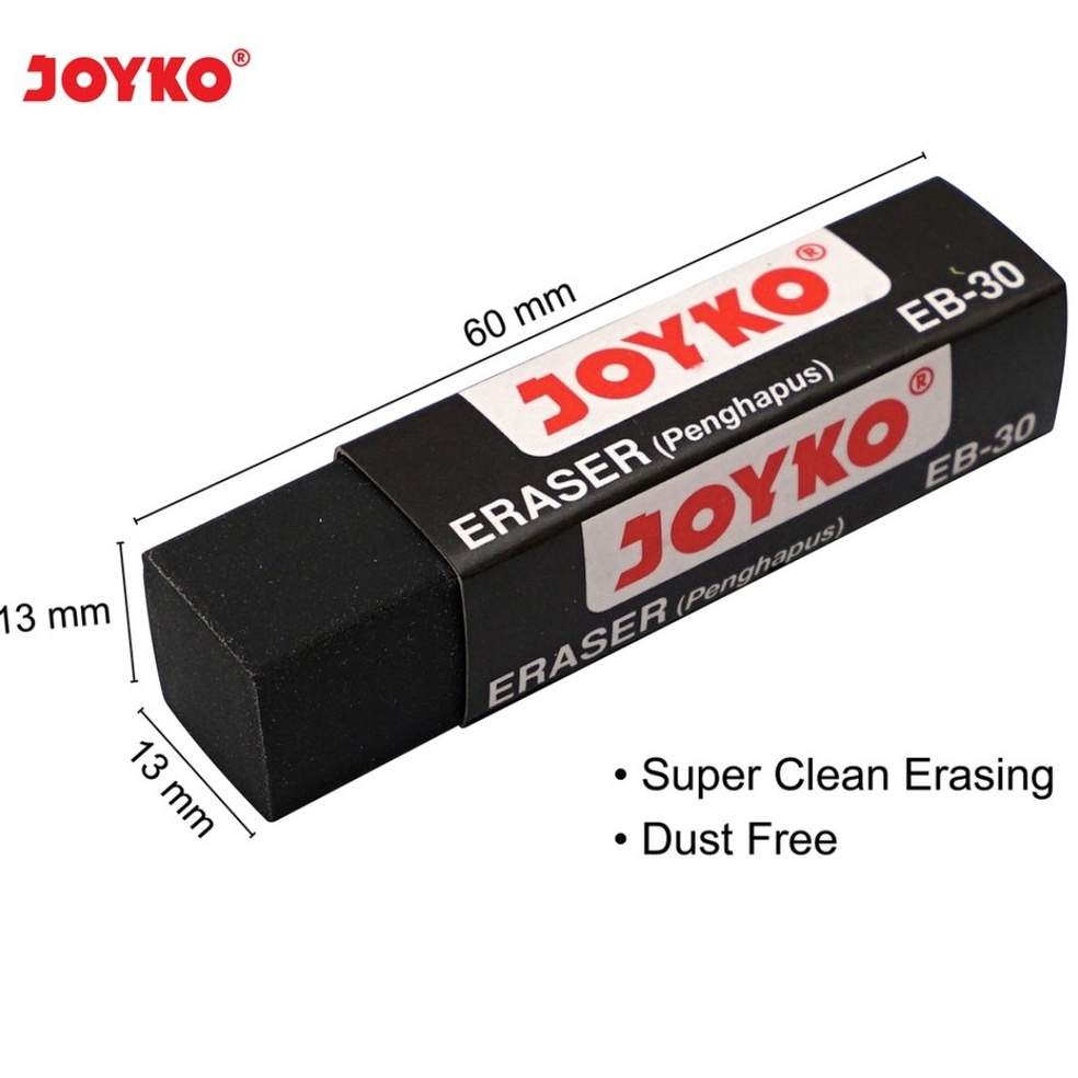 

KODE J3B9 Eraser Penghapus Joyko EB3 hitam besar 1 pak isi 3 pcs