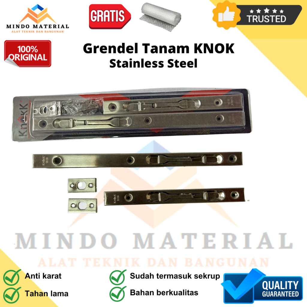 Grendel Pintu Tanam Alumunium KNOK