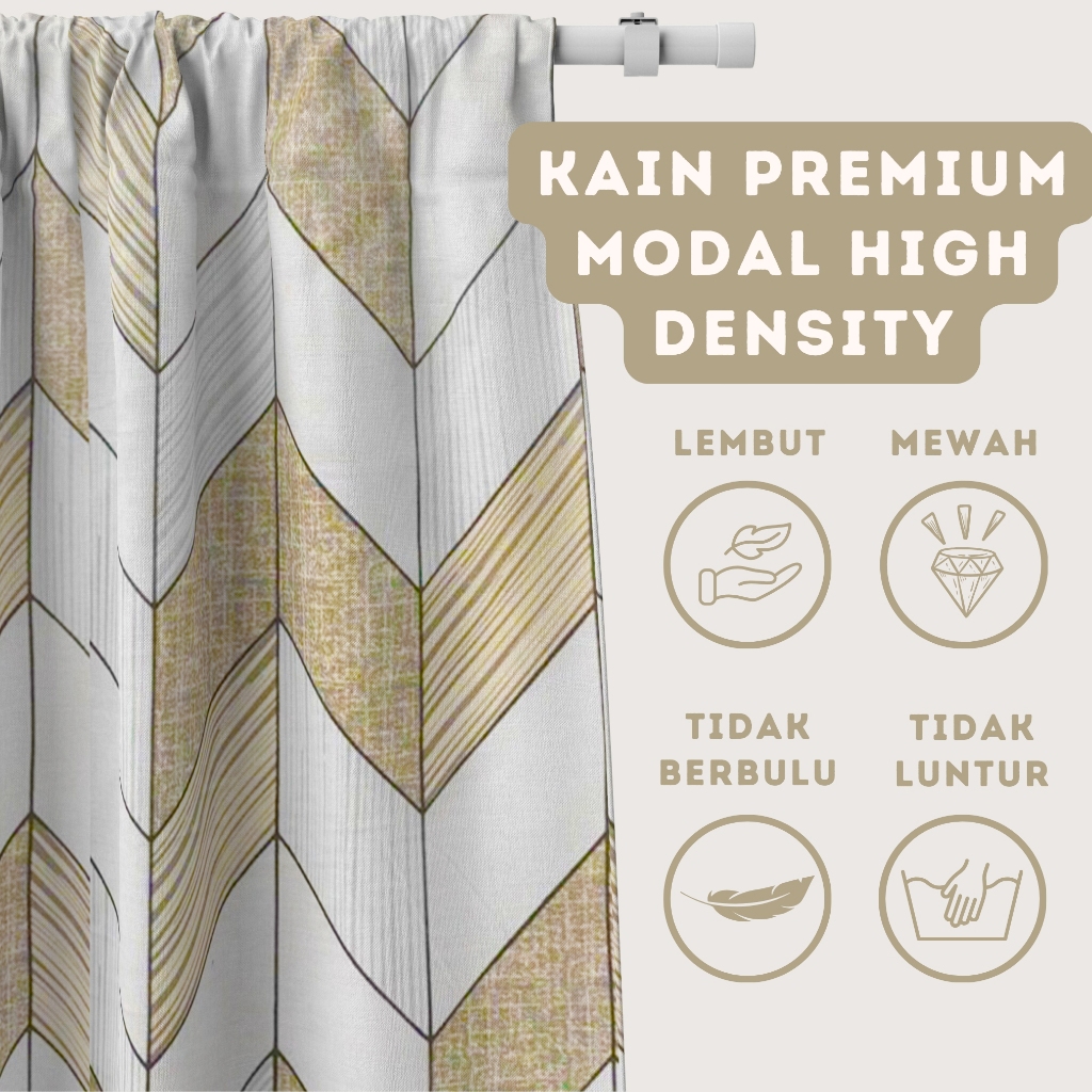 Gorden Kolong Dapur Estetik Premium Hordeng Penutup Meja Jendela Ventilasi Bisa Pake Tongkat