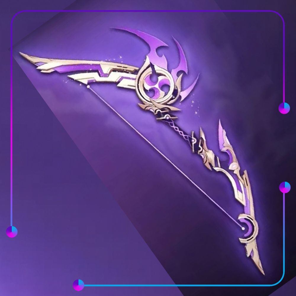 Genshin Impact Properti - Thundering Pulse - Mainan Panah Kayu Replika