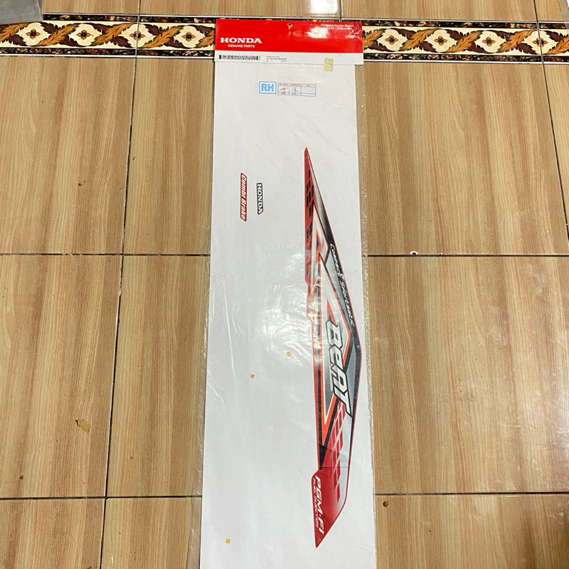 striping stiker Body Kanan Honda beat fi CBS 2014 2015 Merah original