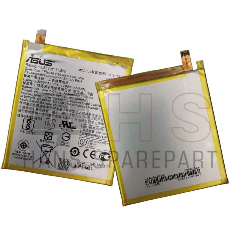 C11P1511 BATERAI ASUS ZENFONE 3 5.5 / Z012DB, Z012D, Z012DA, Z012DC, Z012S, Z012DE - ORIGINAL