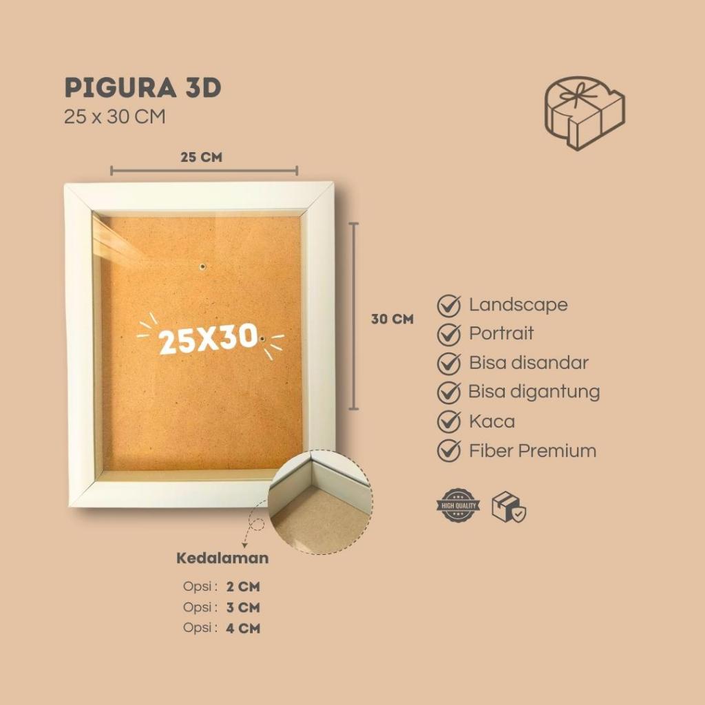 FRAME 3D bingkai foto aesthetic 25x30 scrapbook / mahar