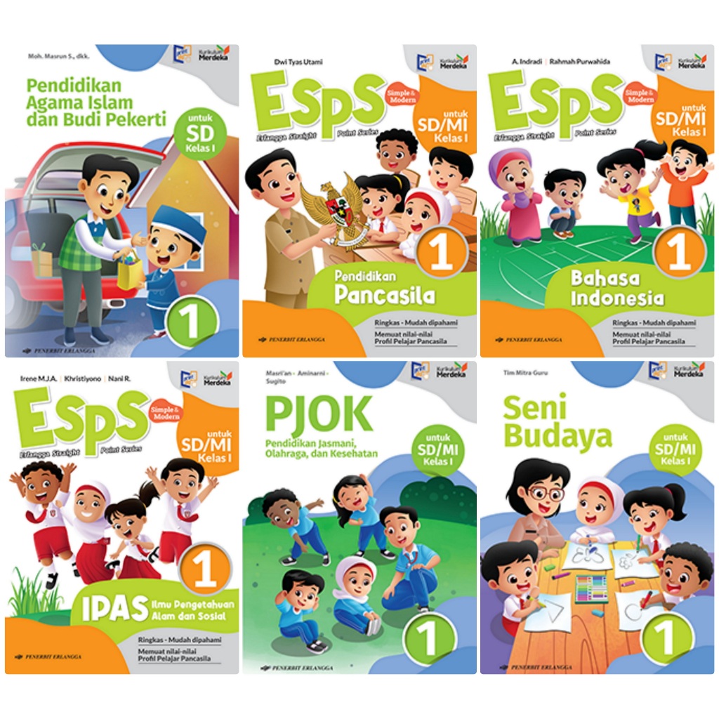 

BUKU PAKET KELAS 1 SD PENERBIT ERLANGGA KURIKULUM MERDEKA