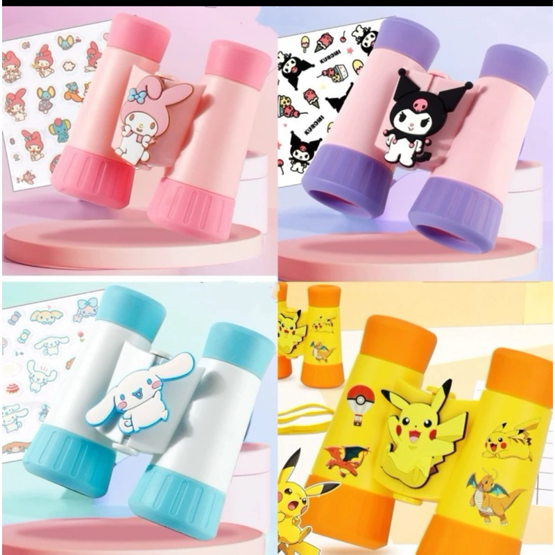 sanrio binocular teropong pikachu monokuler outdoor toys magnifier