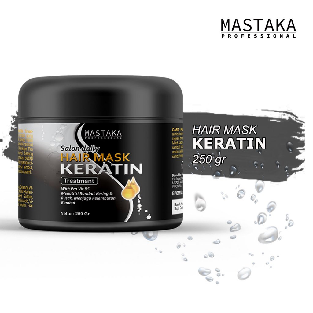 MASTAKA Hair Mask KERATIN Treatment Salon Daily BPOM 250 Gr