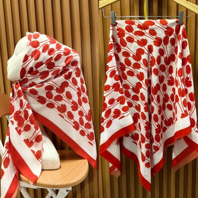 hijab merdeka-segiempat voal-merah-putih-voal-denayy