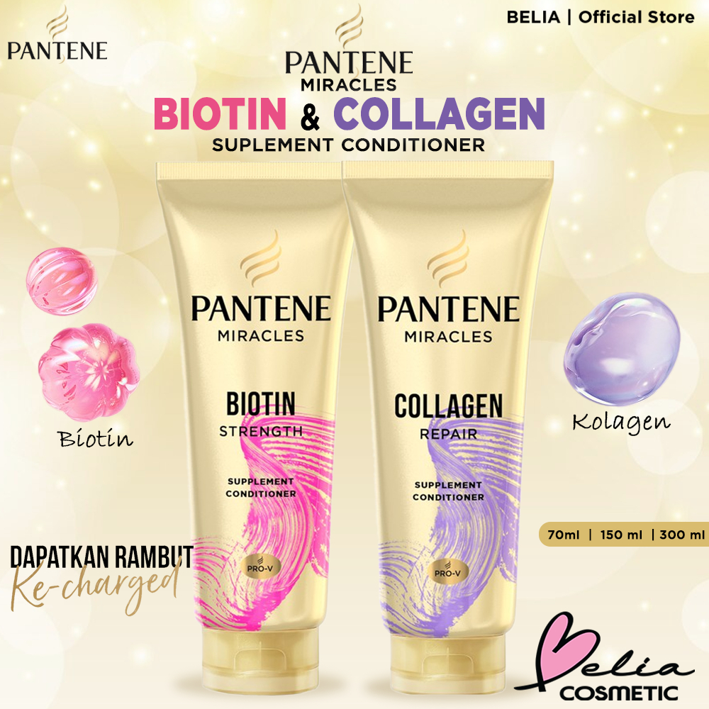 ❤ BELIA ❤ PANTENE Conditioner Miracles 150ml 300ml | Collagen Repair | Biotin Strength | Daily Hair 