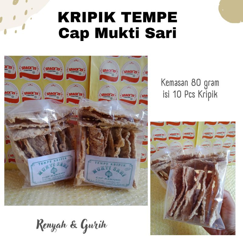 

KRIPIK TEMPE Cap Mukti Sari | KHAS BANYUMAS | HARGA TERJANGKAU | FREE GIFT MIN. BELANJA 50K (all item)