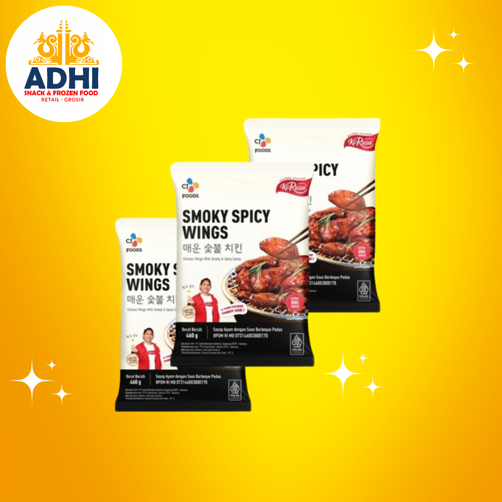 

DAGING AYAM SPICY WINGS SMOKY KORASA 460GR/ SAYAP AYAM PEDAS_FROZEN FOOD