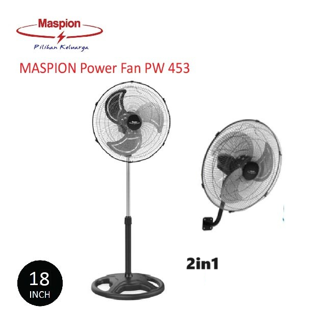MASPION POWER FAN KIPAS ANGIN INDUSTRI 3 in 1 18" PW 453 maspion pw453 besi jumbo ORI