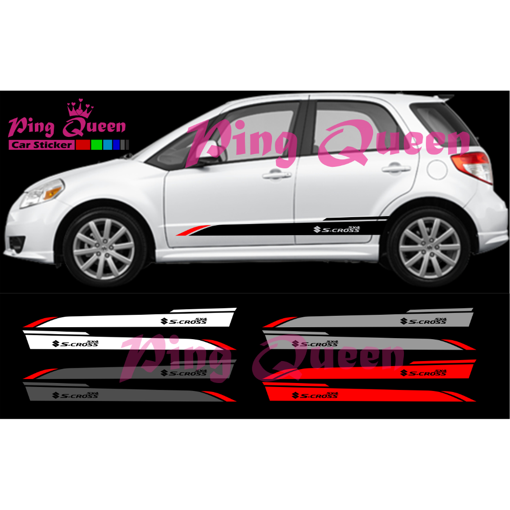 CUTTING STICKER MOBIL SX4 S CROSS STICKER LIST MOBIL SUZUKI SX4 S CROSS