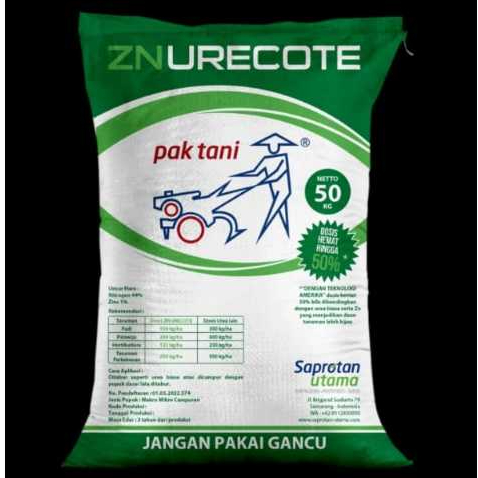 Pupuk Nitrogen ZN URECOTE (Urea+Argon) Pak Tani 5 KG ORIGINAL