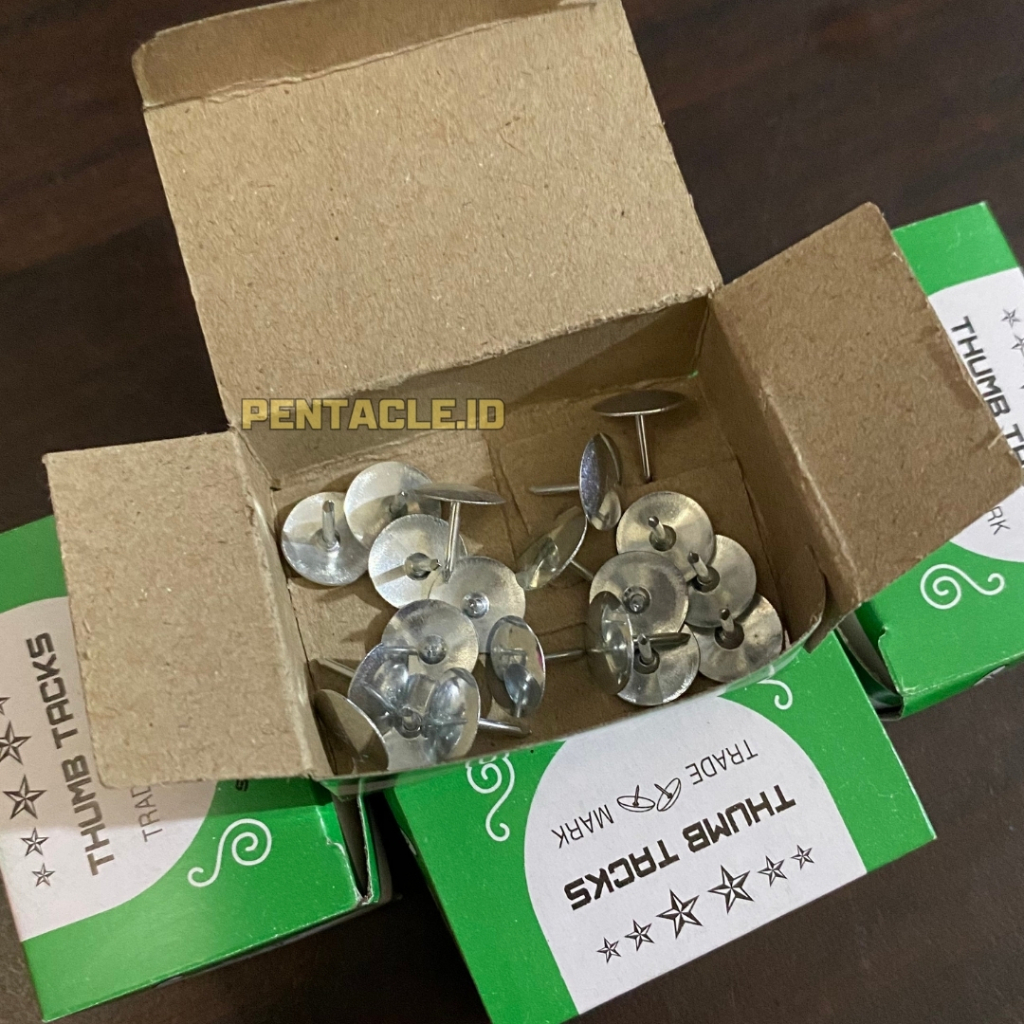 Pines Paku Payung 1 Box Thumb Tacks Thumbtacks Besi Steel Kuat Pack Pak Kotak Alat Peralatan Perleng