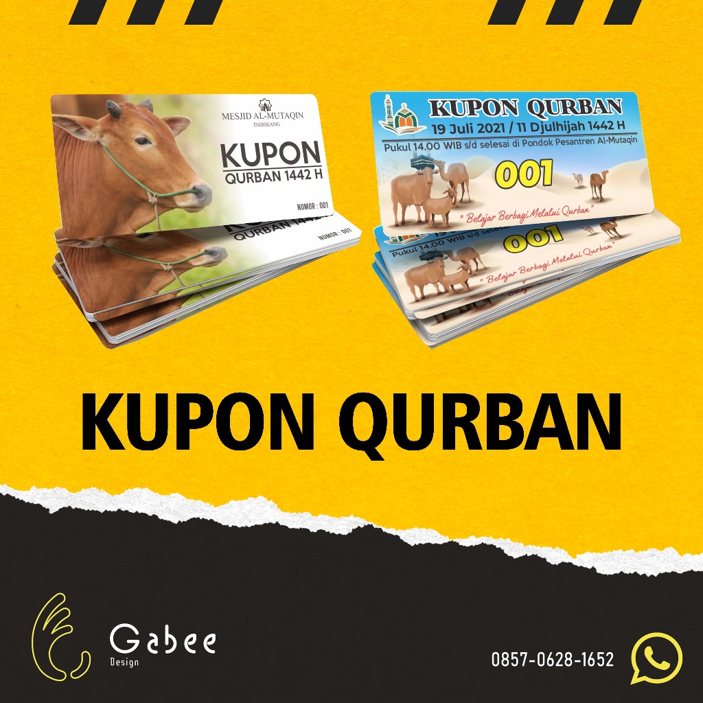 

KUPON QURBAN / KARTU KURBAN / KUPON IDUL ADHA / KUPON HARI RAYA IDUL ADHA / KUPON KURBAN