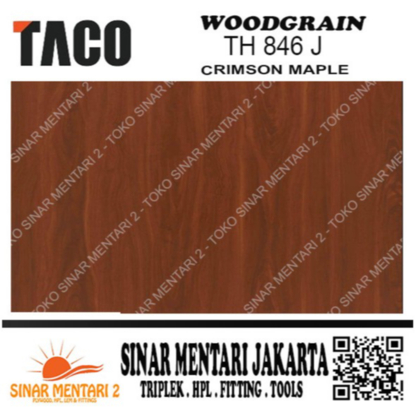 TACO HPL WOODGRAIN TH 846 J CRIMSON MAPLE