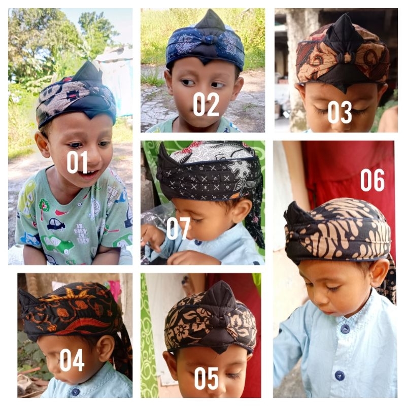 blangkon anak/ balita /udeng balita 7 bulan/udeng blangkon baby tedak siten/turun tanah
