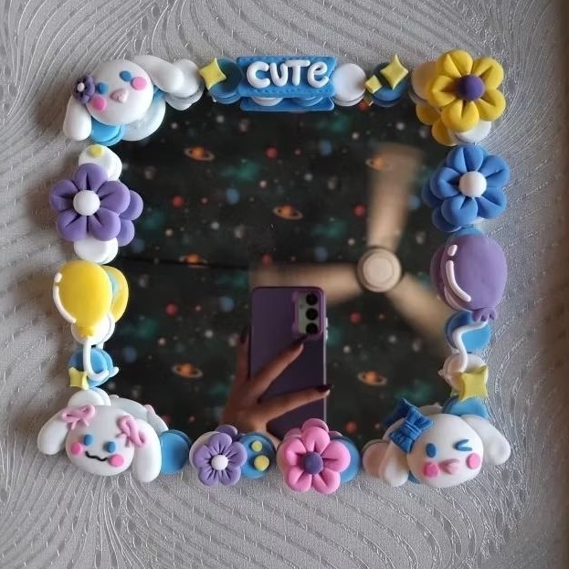 Clay mirror aesthetic / Cermin clay /MIRROR CLAY POLYMER