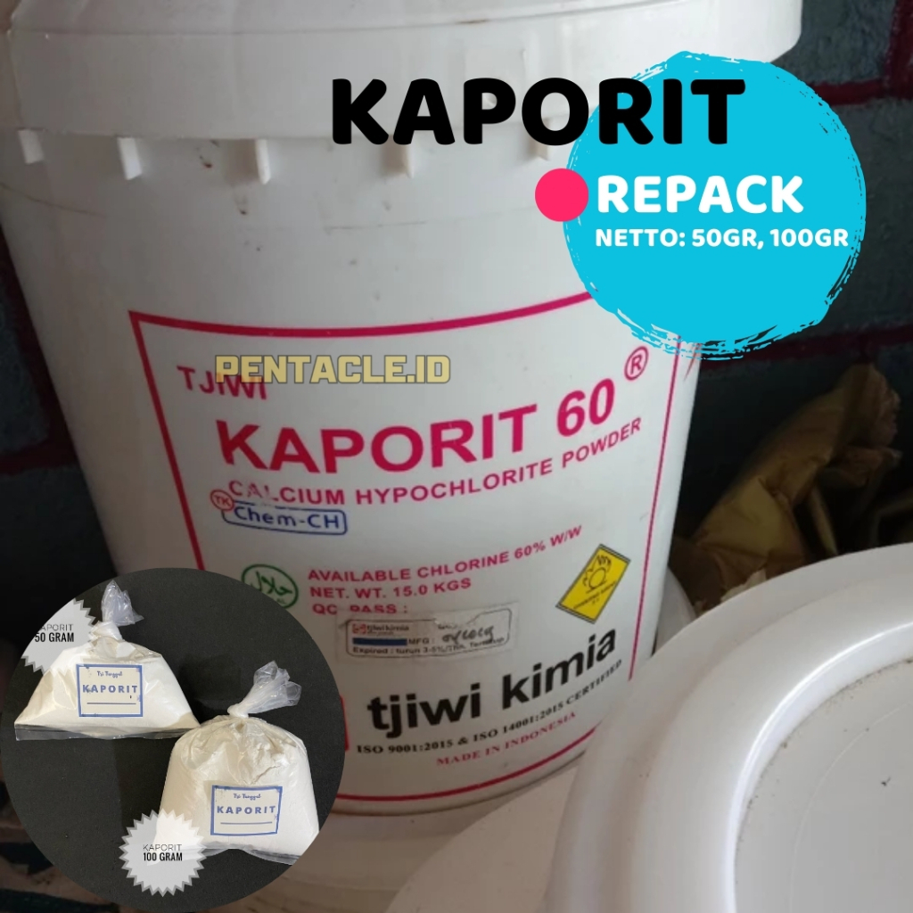 Bubuk Powder Serbuk Kaporit 50gr Chlorine Penjernih Hapus Penghapus Hapus Afdruk TTCA Klorin Bahan K