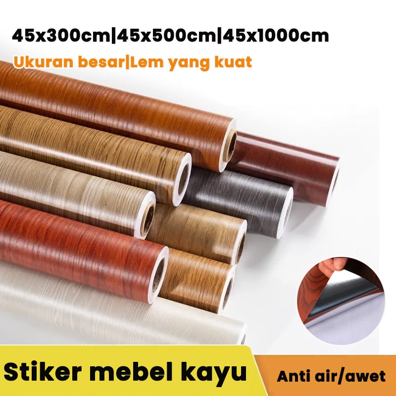 【Lem super】stiker serat kayu stiker kayu stiker serat kayu furniture wallpaper meja kayu anti air