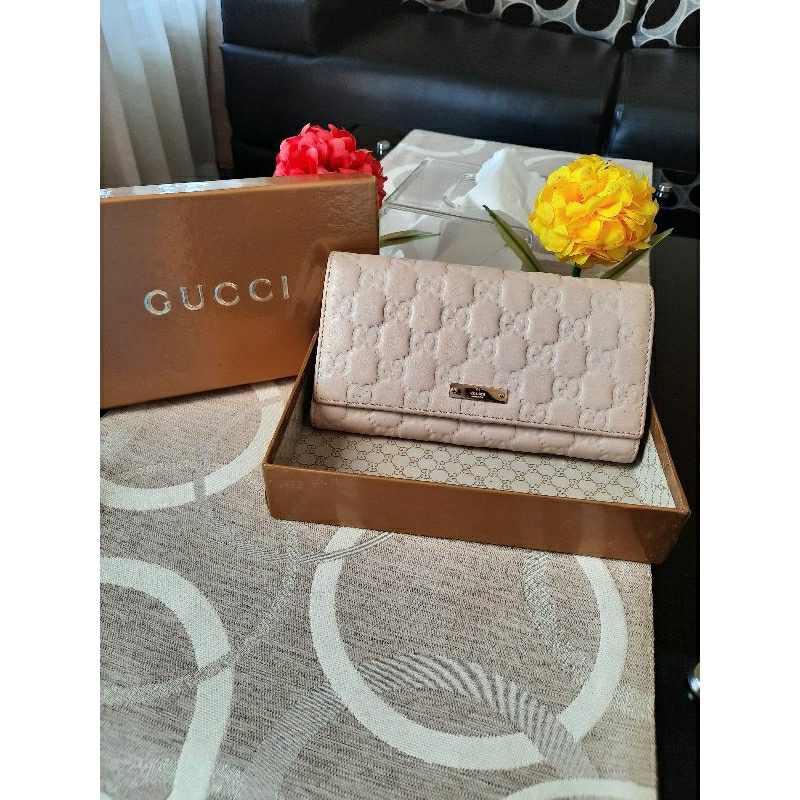 Dompet gucci ori leather preloved // long wallet gucci leather