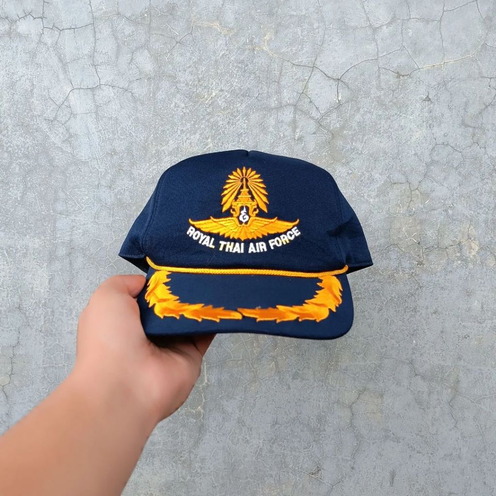 Topi Vintage Topi Rope Hat Topi Tali Kapal Rpyal Thai Air Force Original