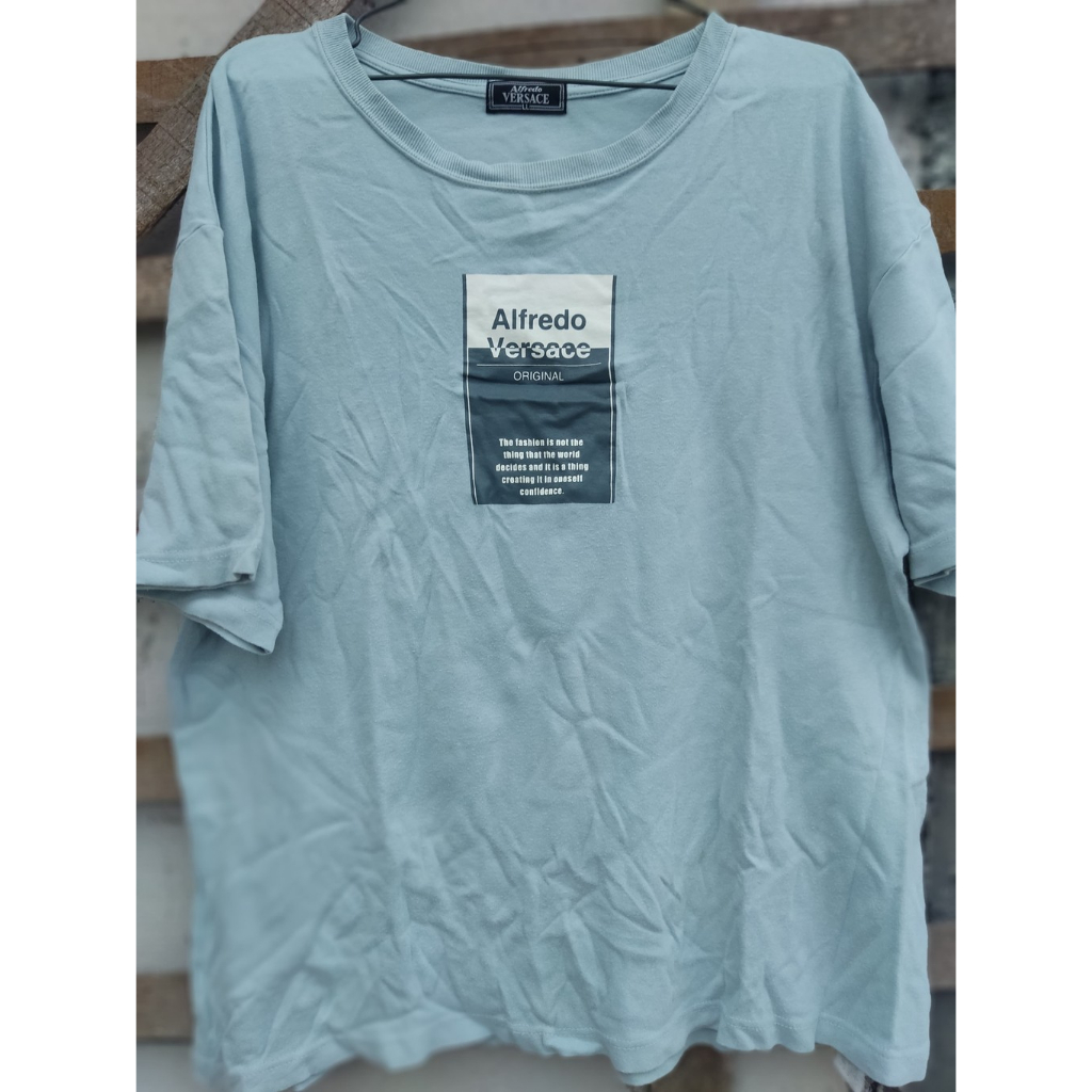 Kaos Oblong Versace Turquoise Second/Preloved