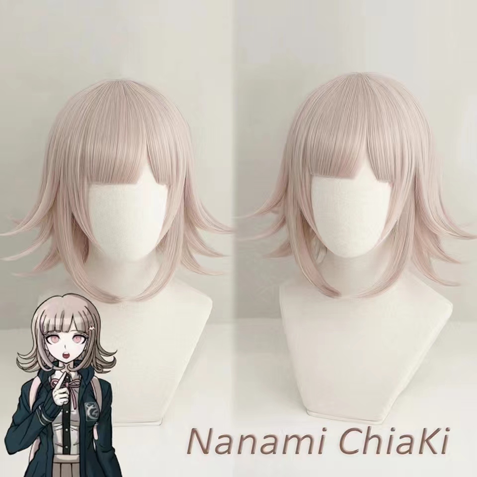 NANAMI CHIAKI Wig Super Danganronpa Cosplay Wig Anime Cosplay Hair Synthetic Heat Resistant Women Ha