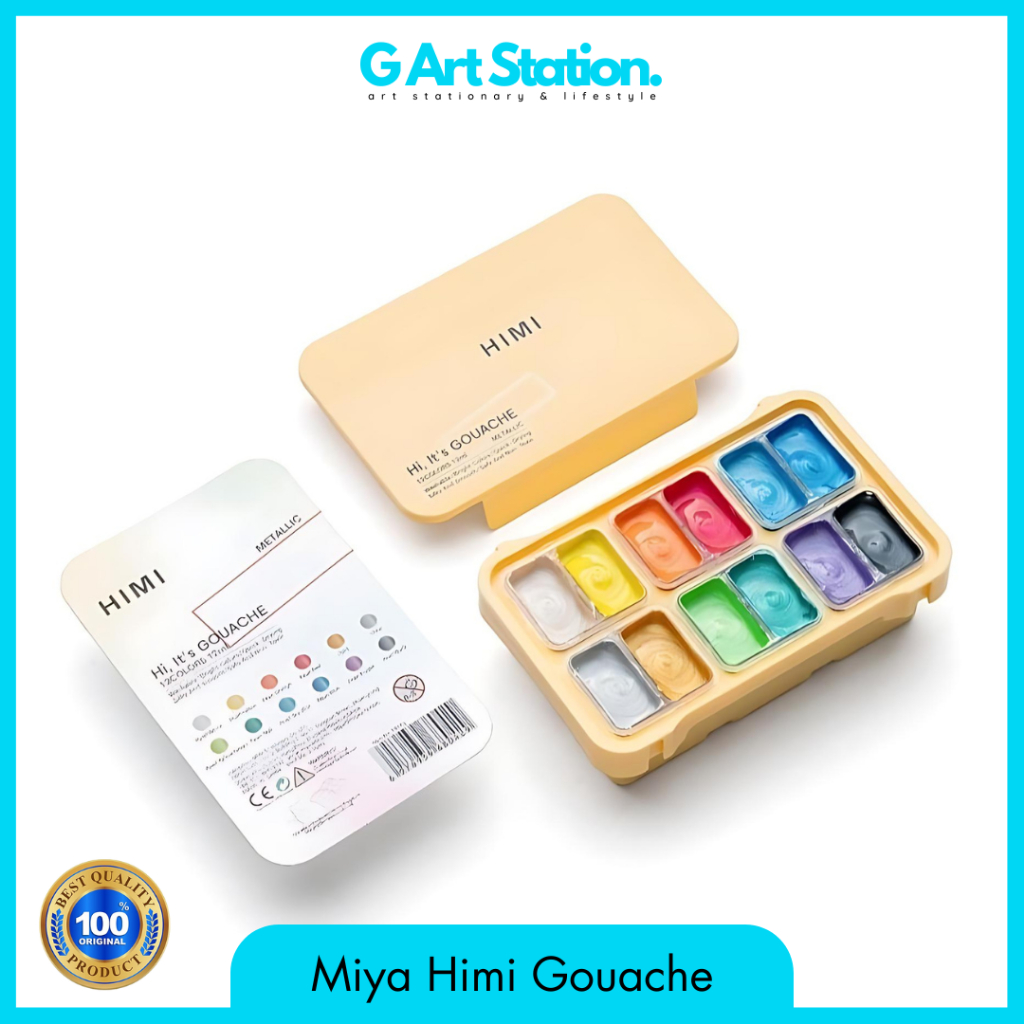 

MIYA HIMI Gouache Metallic Paint / Cat Gouache Set TWIN 12 Colors x 12ml