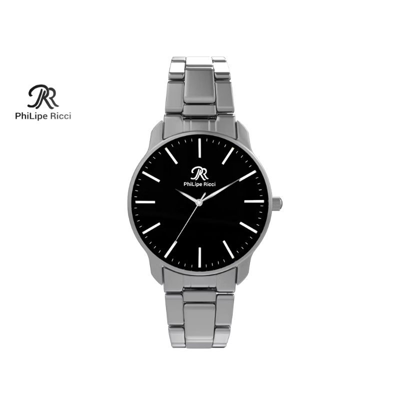 PhiLipe Ricci Jam Tangan Pria Besi Rantai Analog Original PR15 Free Box