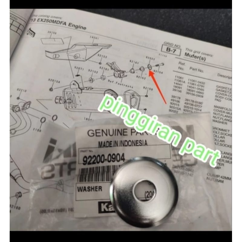 Ring knalpot selencer silencer Ninja 250fi 250 fi old original