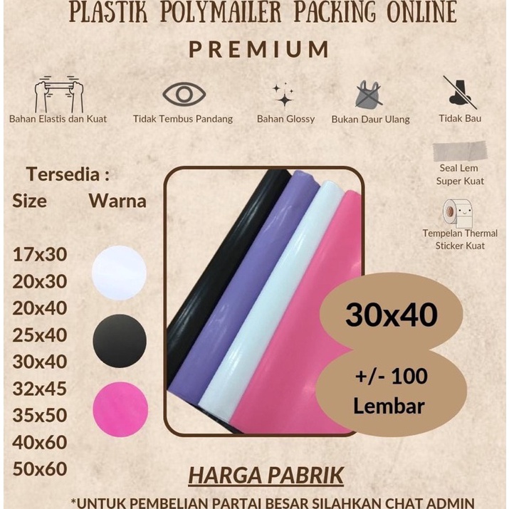 

KODE V4B3 PREMIUM Polymailer 3x4 Polymailer Putih 3x4 1 lbr Hitam Pink 3 x 4 Amplop Plastik Packing Olshop Glossy Polymailer Hitam Polymailer Pink